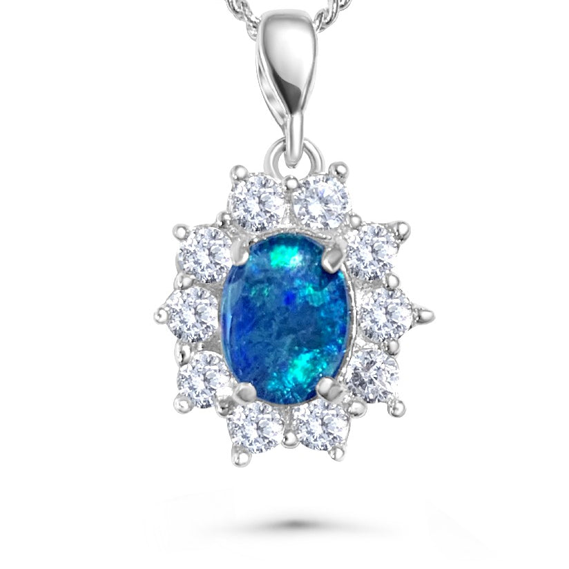 Sterling Sliver Opal triplet Pendant - Masterpiece Jewellery Opal & Gems Sydney Australia | Online Shop