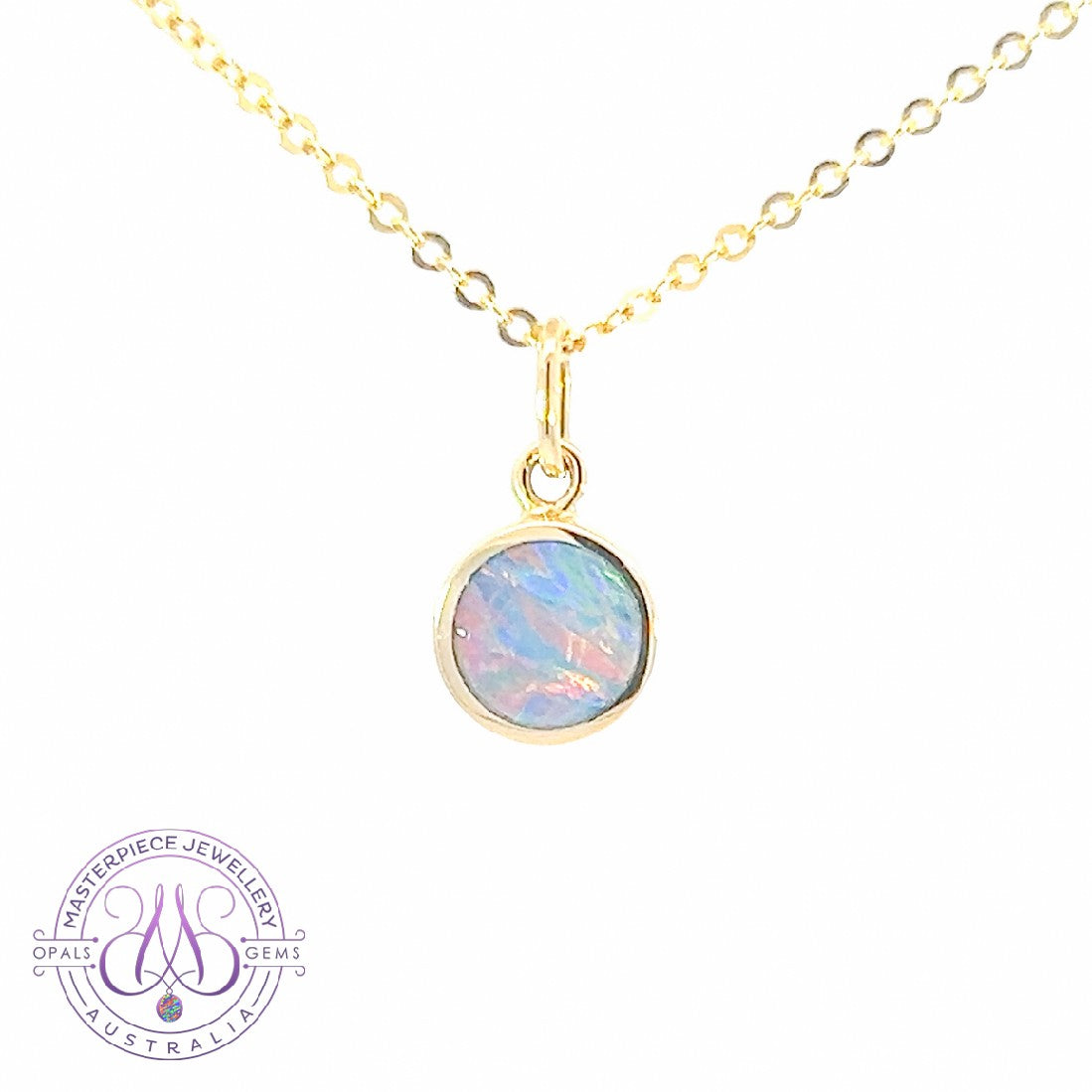14kt Yellow Gold Opal pendant - Masterpiece Jewellery Opal & Gems Sydney Australia | Online Shop