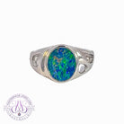 Sterling Silver Oval shape patterned ring - Masterpiece Jewellery Opal & Gems Sydney Australia | Online Shop
