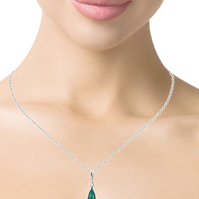 Sterling Silver Opal triplet pearshape 30x9.5mm pendant - Masterpiece Jewellery Opal & Gems Sydney Australia | Online Shop