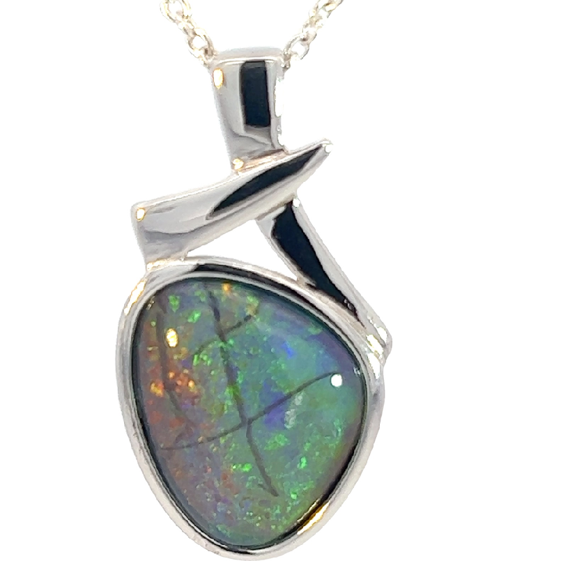Sterling Silver Opal triplet pendant 25x12.9mm - Masterpiece Jewellery Opal & Gems Sydney Australia | Online Shop