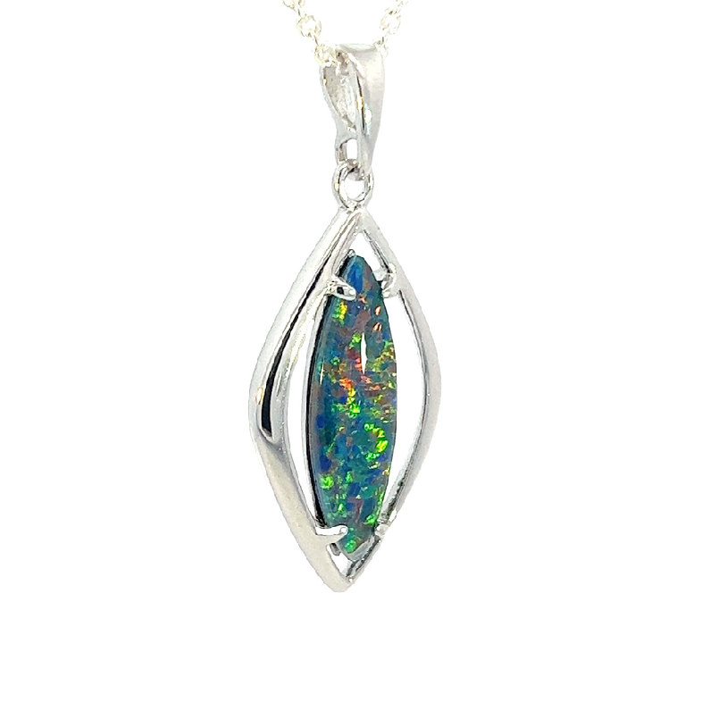 Sterling Silver Opal triplet 31.6x13.1mm pendant - Masterpiece Jewellery Opal & Gems Sydney Australia | Online Shop