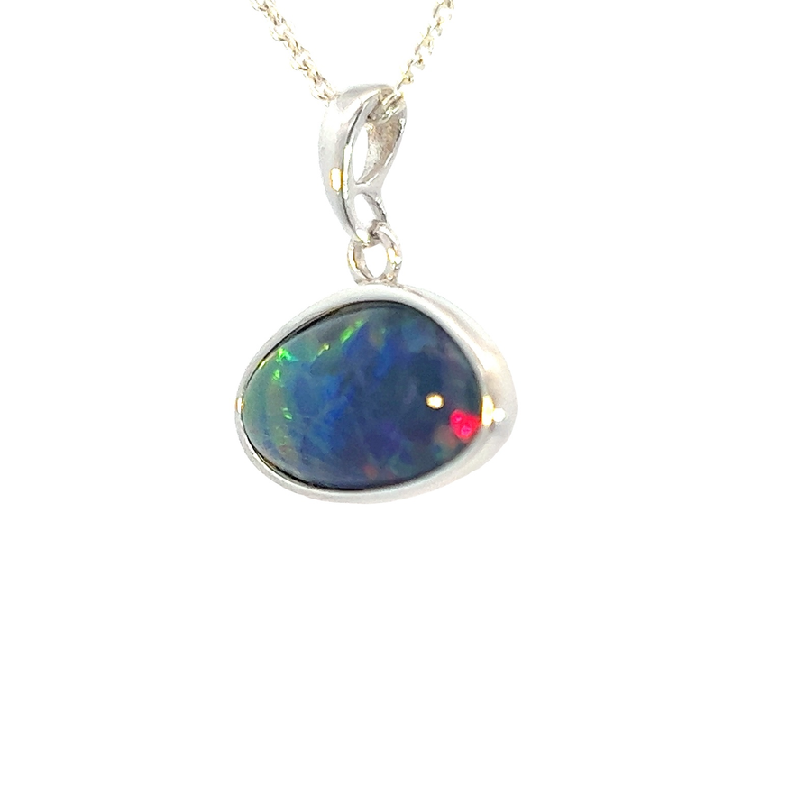 Sterling Silver Opal triplet 20x18.9mm pendant - Masterpiece Jewellery Opal & Gems Sydney Australia | Online Shop