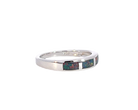 Silver Opal inlay straight band ring - Masterpiece Jewellery Opal & Gems Sydney Australia | Online Shop