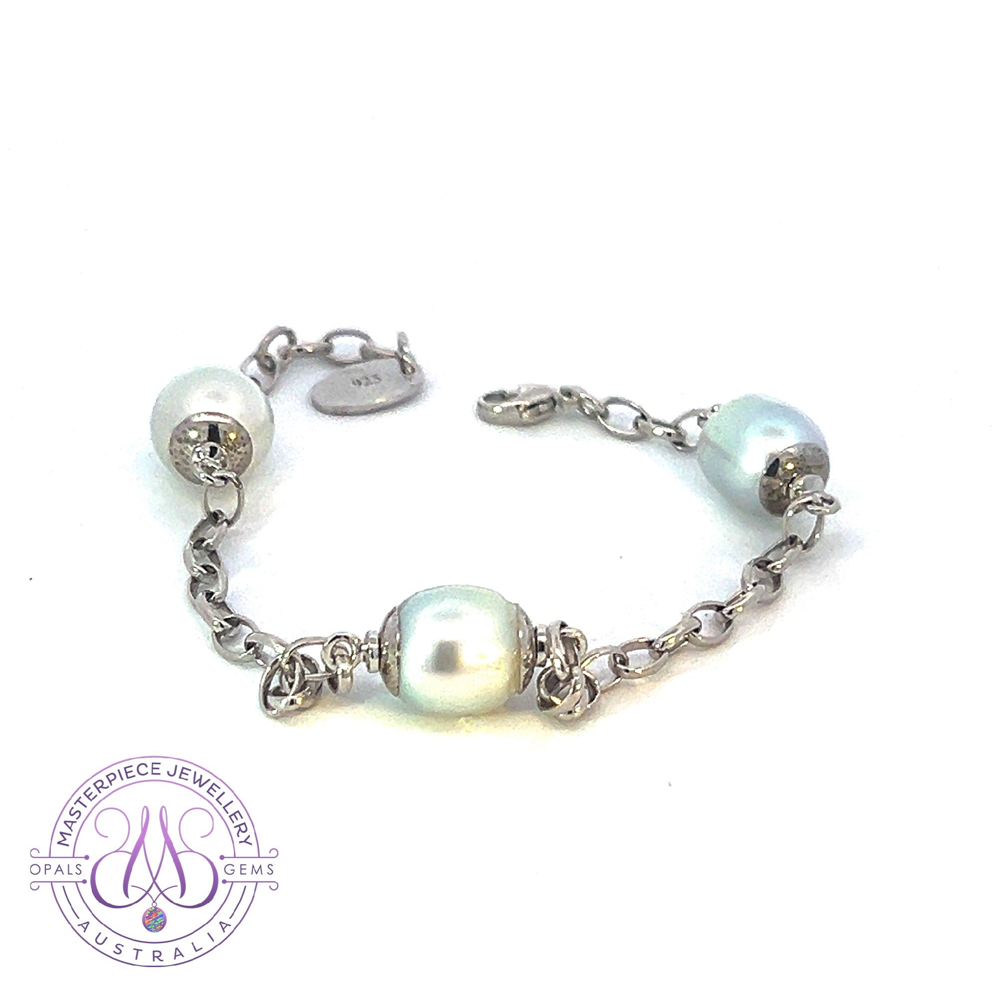 Sterling Silver South Sea 9mm Pearl bracelet