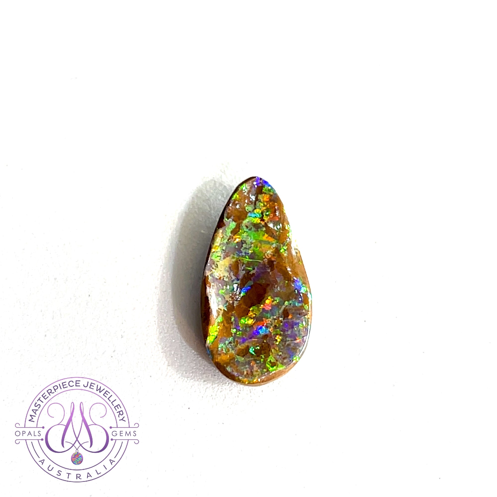 Loose Pearshape 5.9ct Boulder Opal