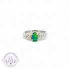 Platinum Black Opal 0.6ct and 2 diamond ring