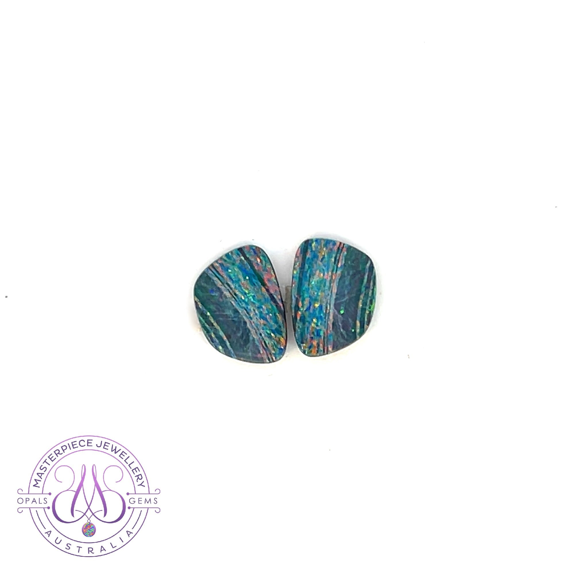 Pair of loose opal doublets