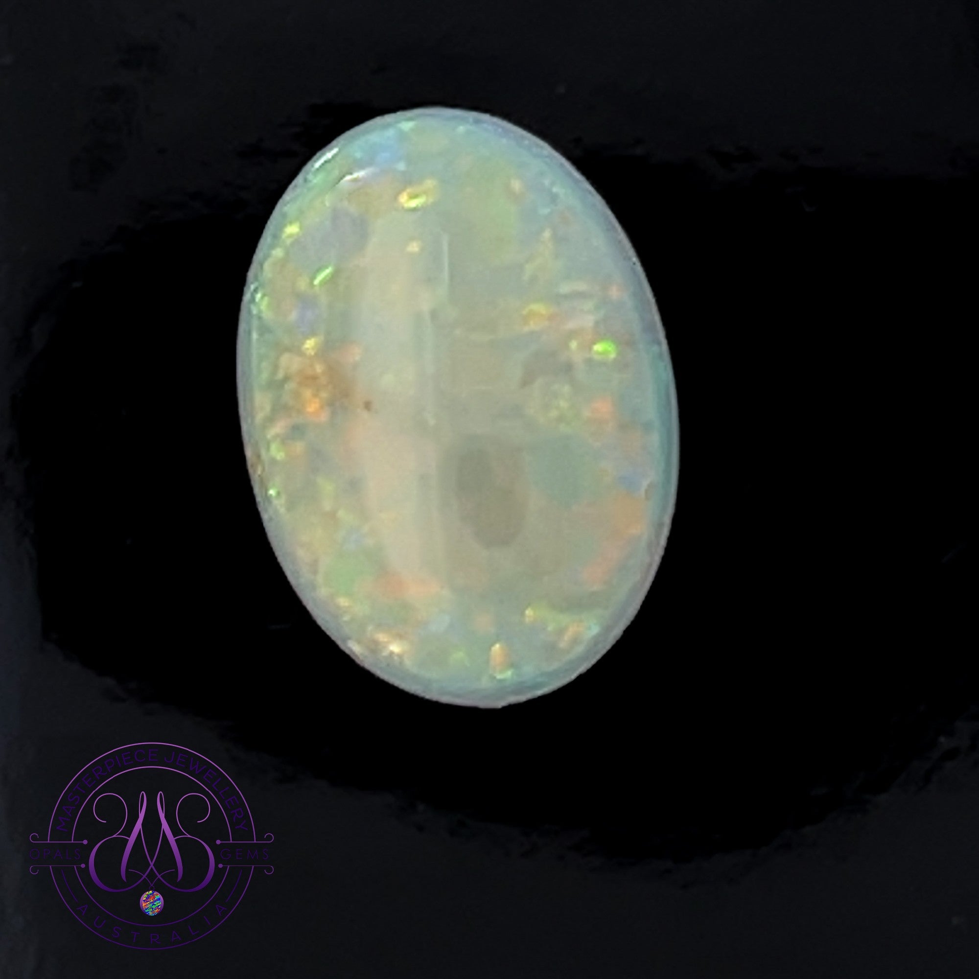 One Oval White Opal 6.12ct