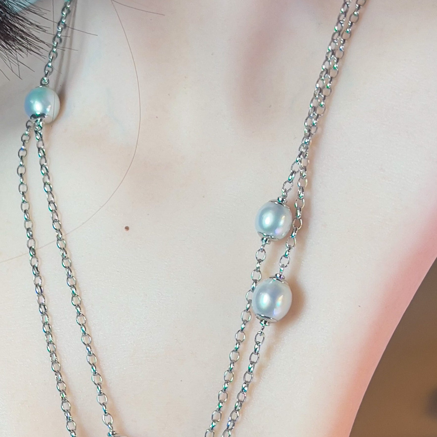 Sterling Silver South Sea Oval 10mm Pearl neckalce - Masterpiece Jewellery Opal & Gems Sydney Australia | Online Shop