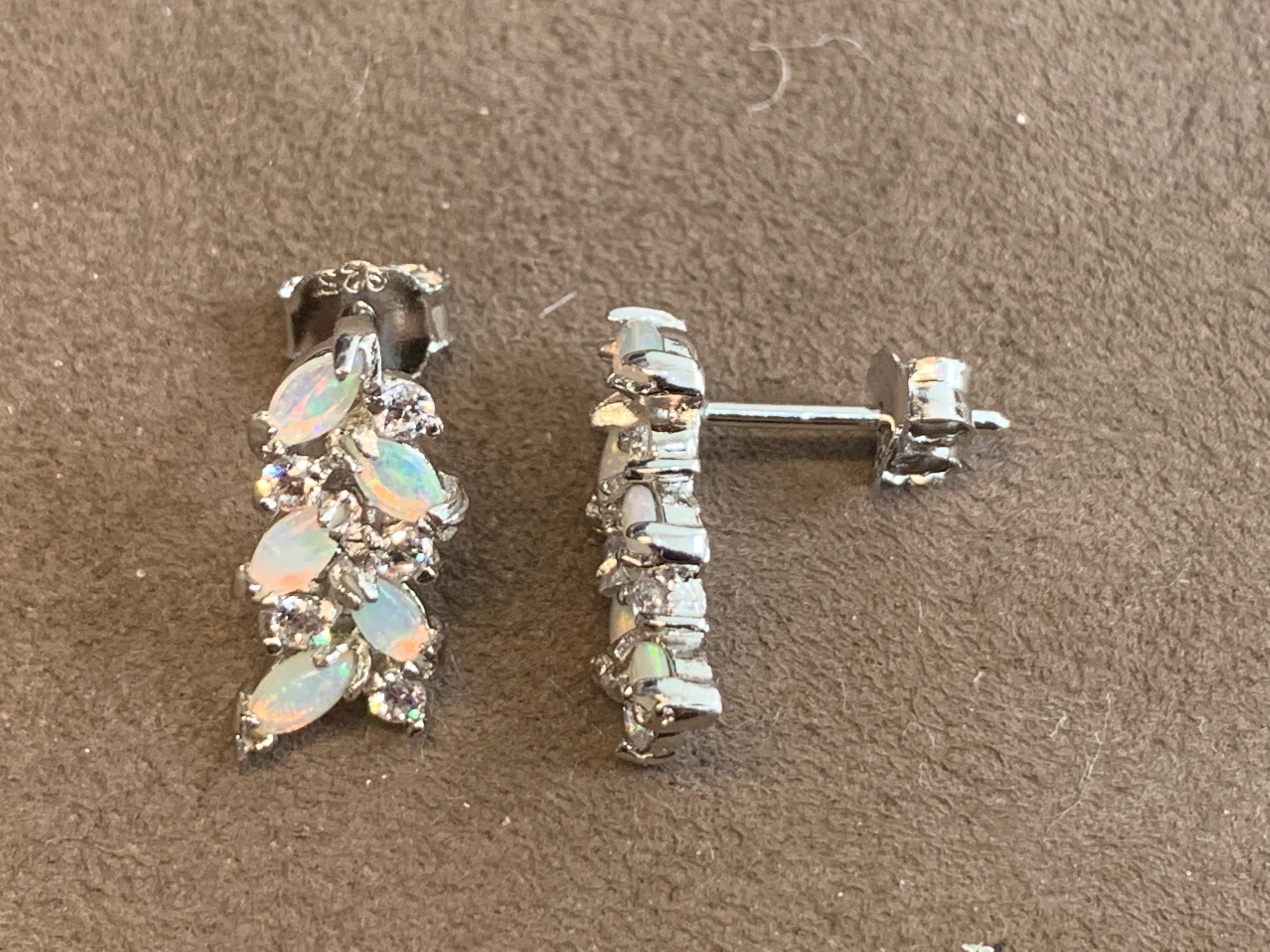 Sterling Silver Opal earrings - Masterpiece Jewellery Opal & Gems Sydney Australia | Online Shop