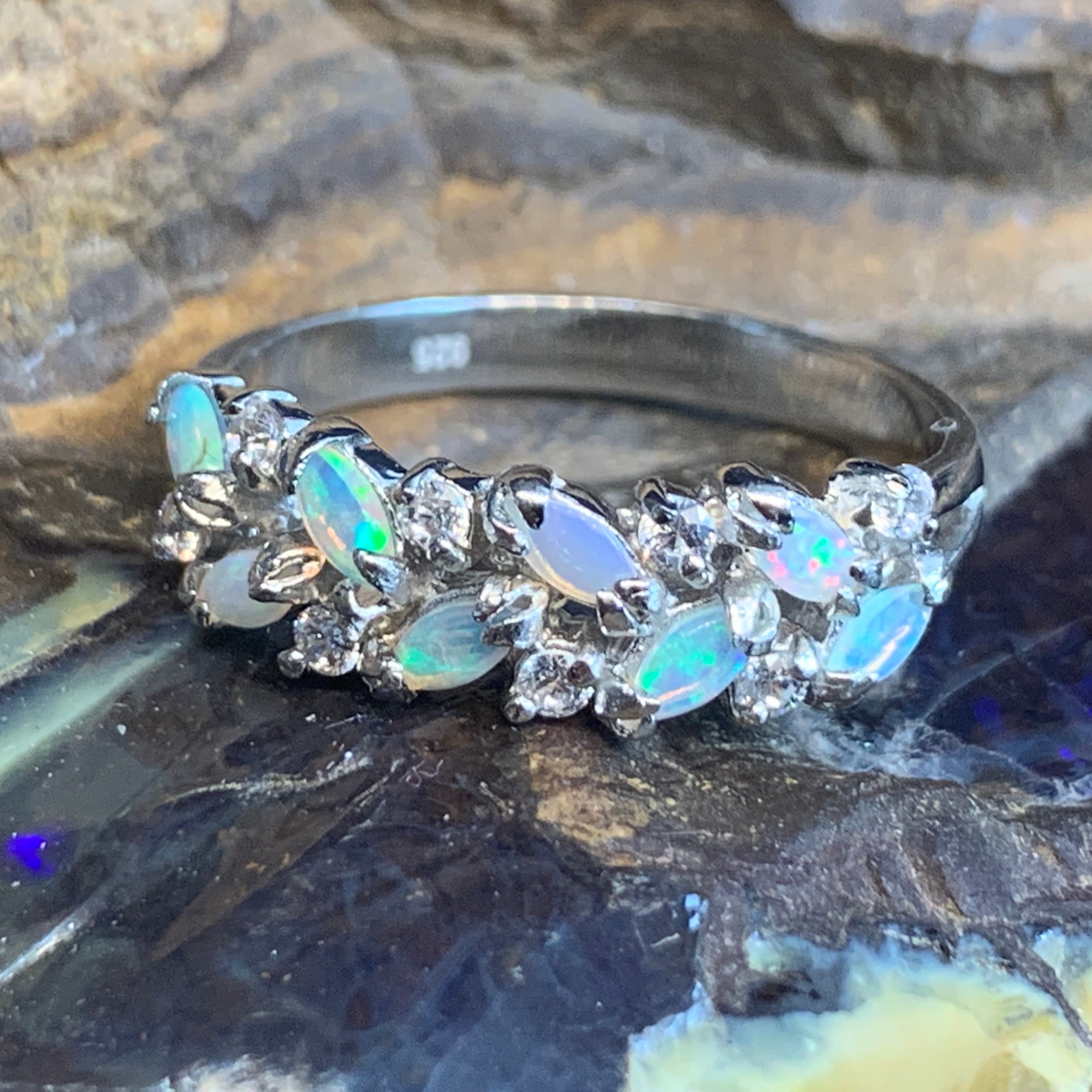 STERLING SILVER OPAL RING - Masterpiece Jewellery Opal & Gems Sydney Australia | Online Shop