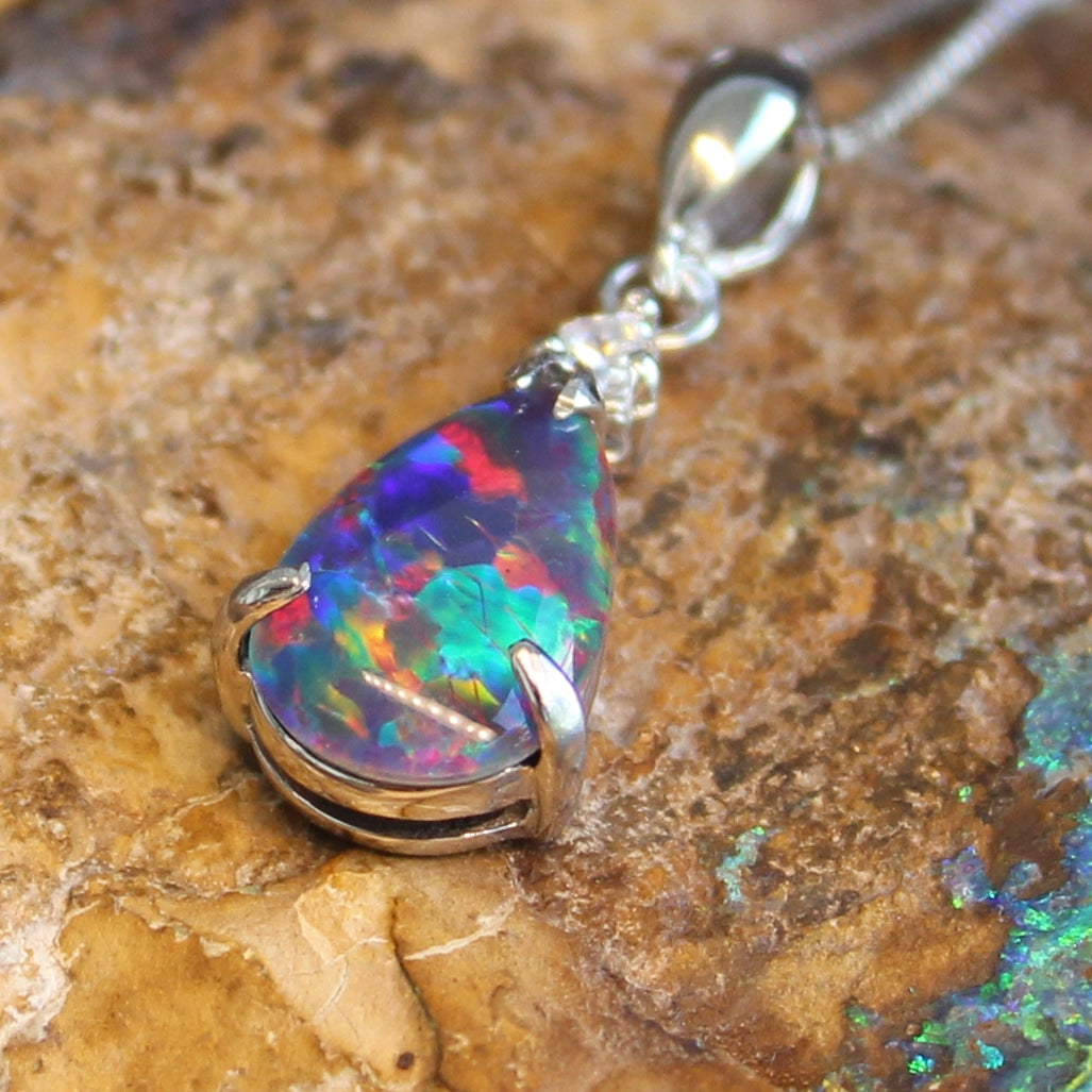 Sterling Silver Opal triplet pendant - Masterpiece Jewellery Opal & Gems Sydney Australia | Online Shop
