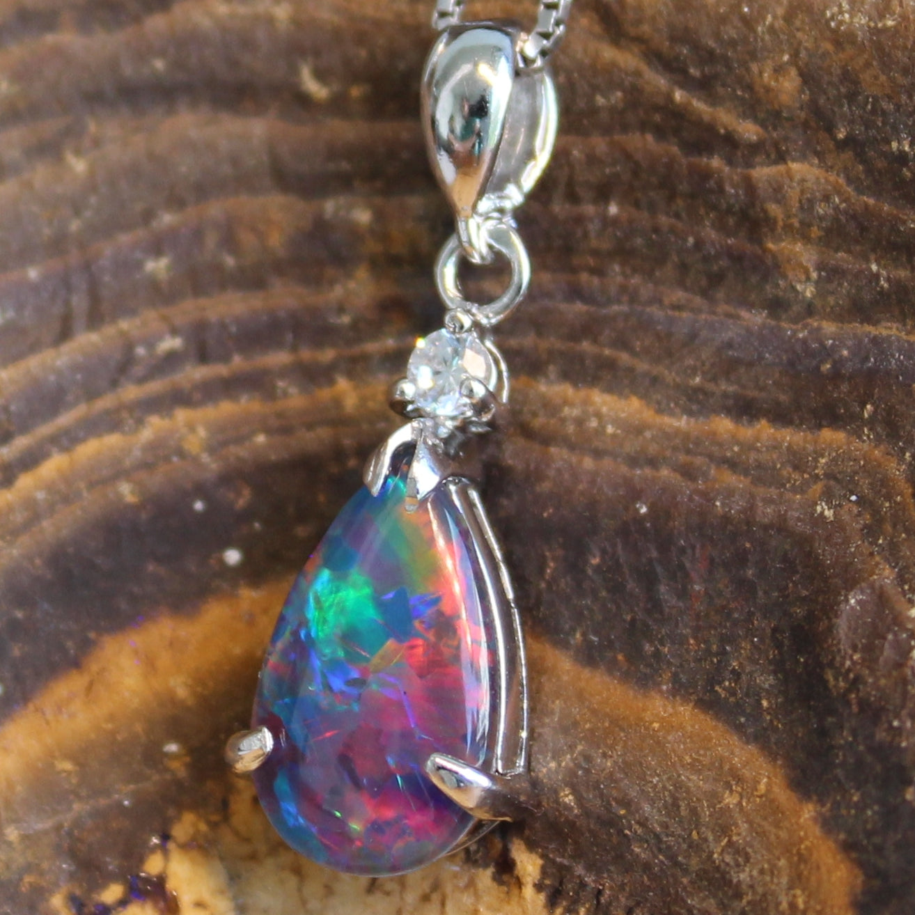 Sterling Silver Opal triplet pendant - Masterpiece Jewellery Opal & Gems Sydney Australia | Online Shop