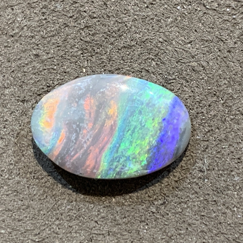 One Multi colour Black Opal stripe pattern 2.55ct - Masterpiece Jewellery Opal & Gems Sydney Australia | Online Shop