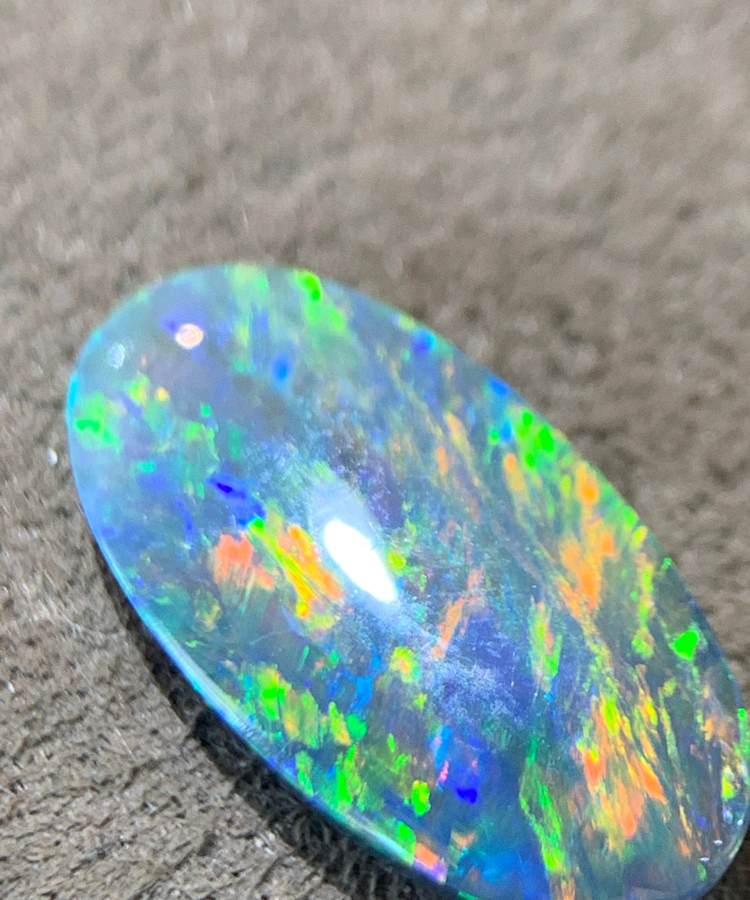 Oval Black Opal 1.86ct - Masterpiece Jewellery Opal & Gems Sydney Australia | Online Shop