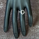 Platinum Teal sapphire 2.07ct and Diamond cluster ring - Masterpiece Jewellery Opal & Gems Sydney Australia | Online Shop