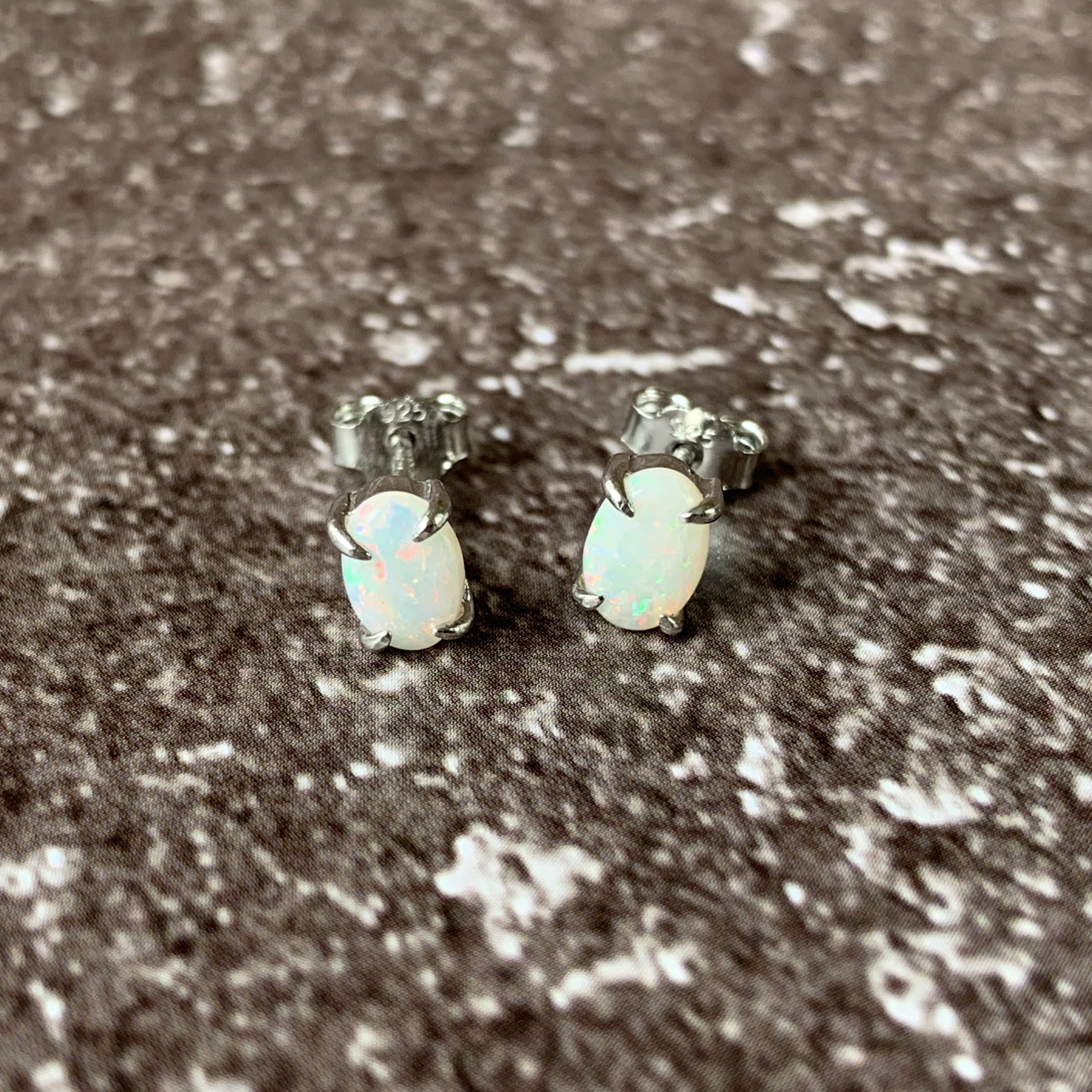 Sterling Silver Opal studs - Masterpiece Jewellery Opal & Gems Sydney Australia | Online Shop