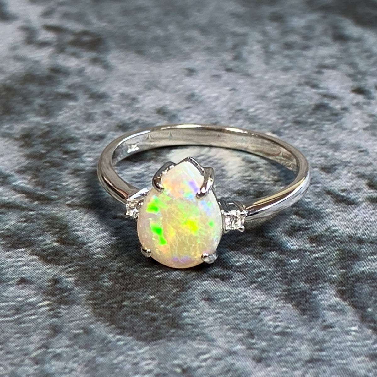 Sterling Silver Tear drop shape Dark Opal - Masterpiece Jewellery Opal & Gems Sydney Australia | Online Shop