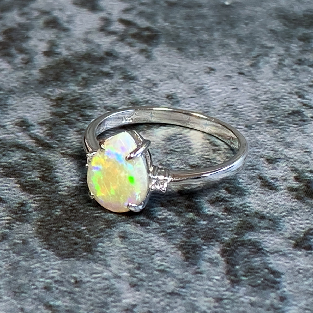 Sterling Silver Tear drop shape Dark Opal - Masterpiece Jewellery Opal & Gems Sydney Australia | Online Shop