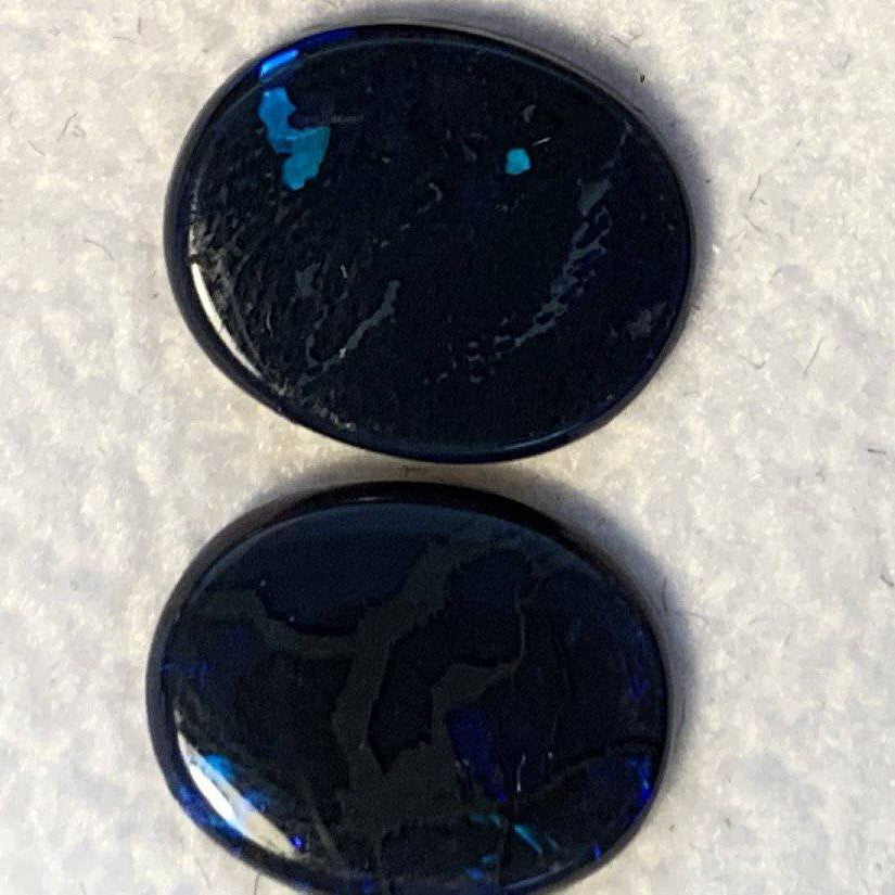 Pair of Black Opals 3.10 CT - Masterpiece Jewellery Opal & Gems Sydney Australia | Online Shop