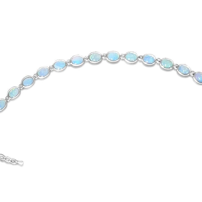 Sterling Silver Opal bracelet - Masterpiece Jewellery Opal & Gems Sydney Australia | Online Shop