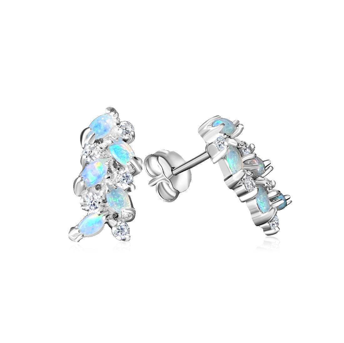 Sterling Silver Opal earrings - Masterpiece Jewellery Opal & Gems Sydney Australia | Online Shop