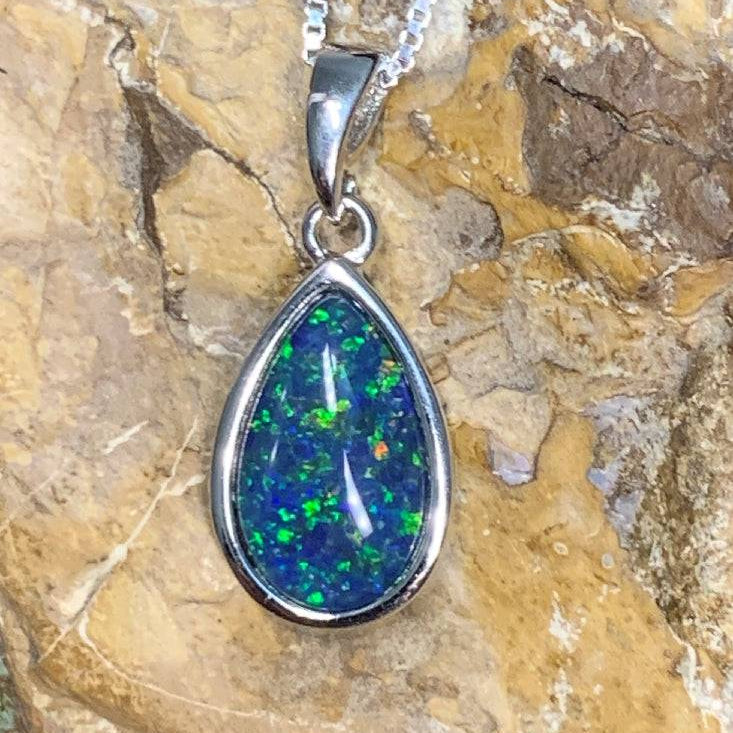 Sterling Silver Opal triplet pendant - Masterpiece Jewellery Opal & Gems Sydney Australia | Online Shop