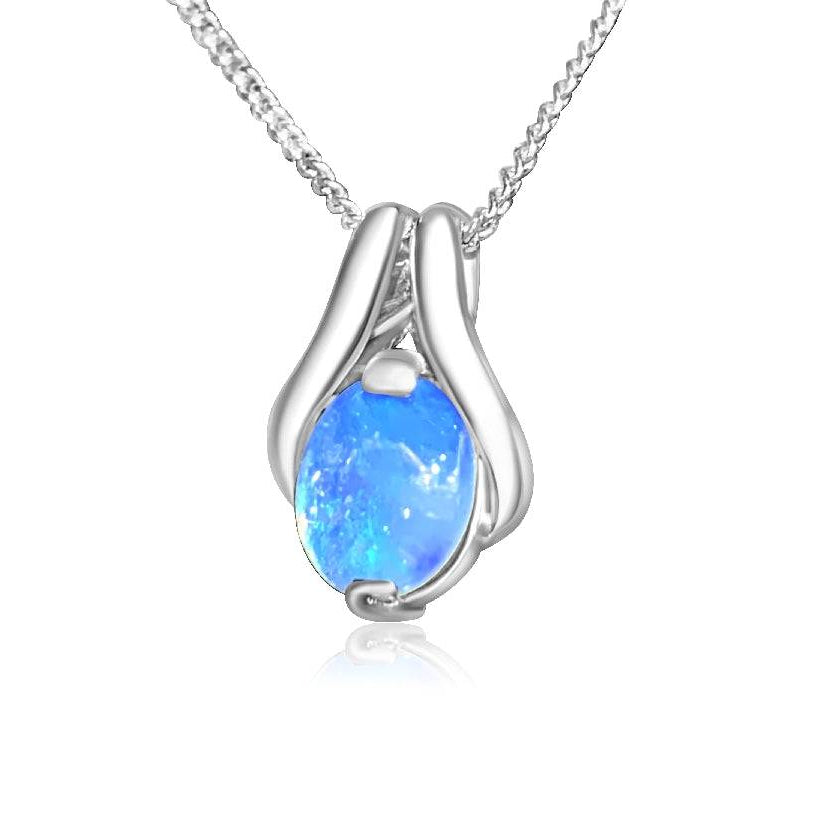 Sterling Silver pendant with White Opal - Masterpiece Jewellery Opal & Gems Sydney Australia | Online Shop