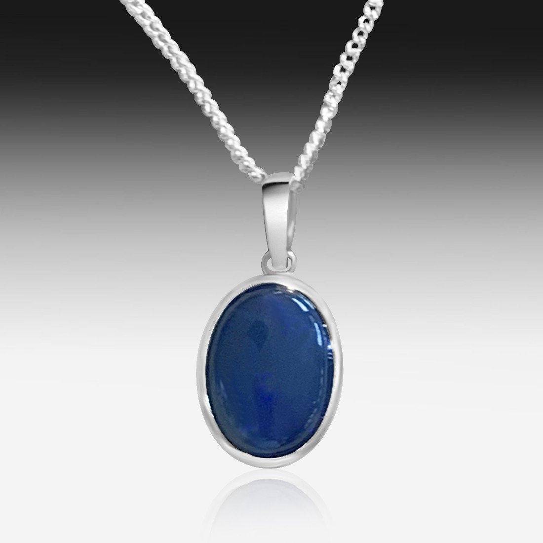 Sterling Silver Black Opal pendant - Masterpiece Jewellery Opal & Gems Sydney Australia | Online Shop