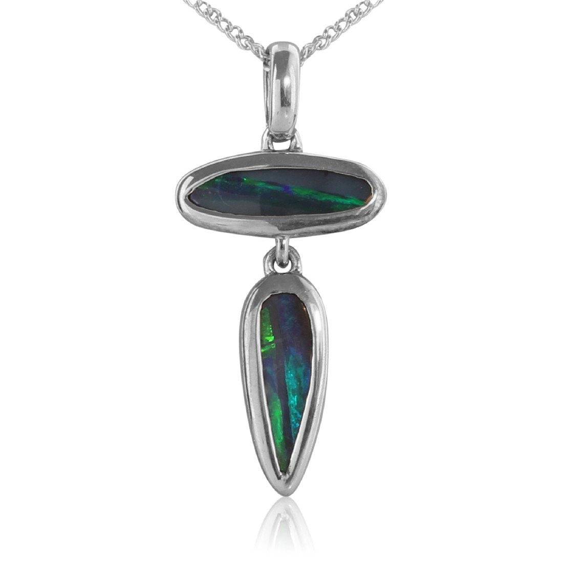 Sterling Silver Boulder Opal pendant - Masterpiece Jewellery Opal & Gems Sydney Australia | Online Shop