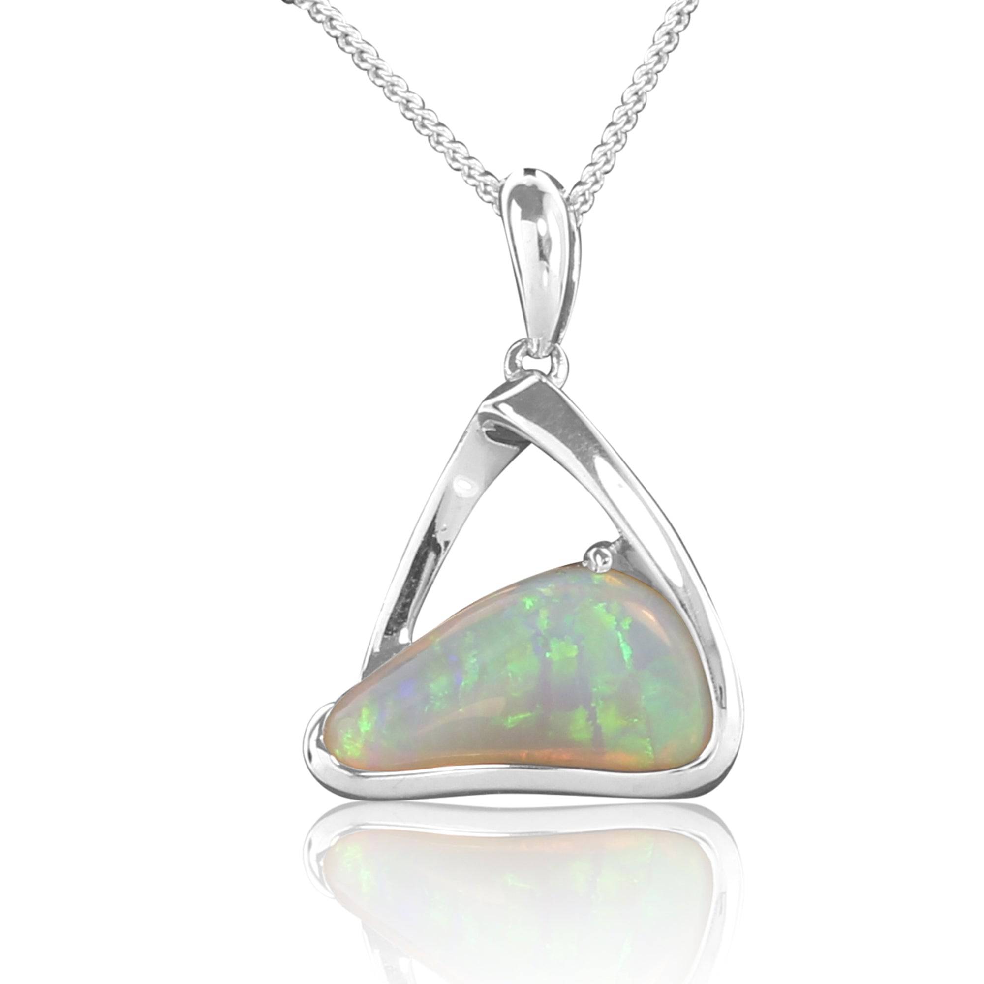 Sterling Silver Opal pendant - Masterpiece Jewellery Opal & Gems Sydney Australia | Online Shop