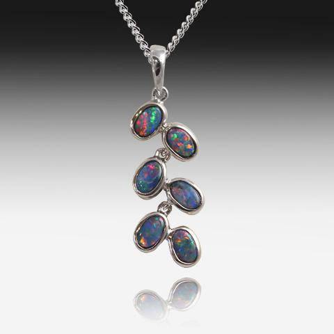 Sterling Silver Opal pendant - Masterpiece Jewellery Opal & Gems Sydney Australia | Online Shop
