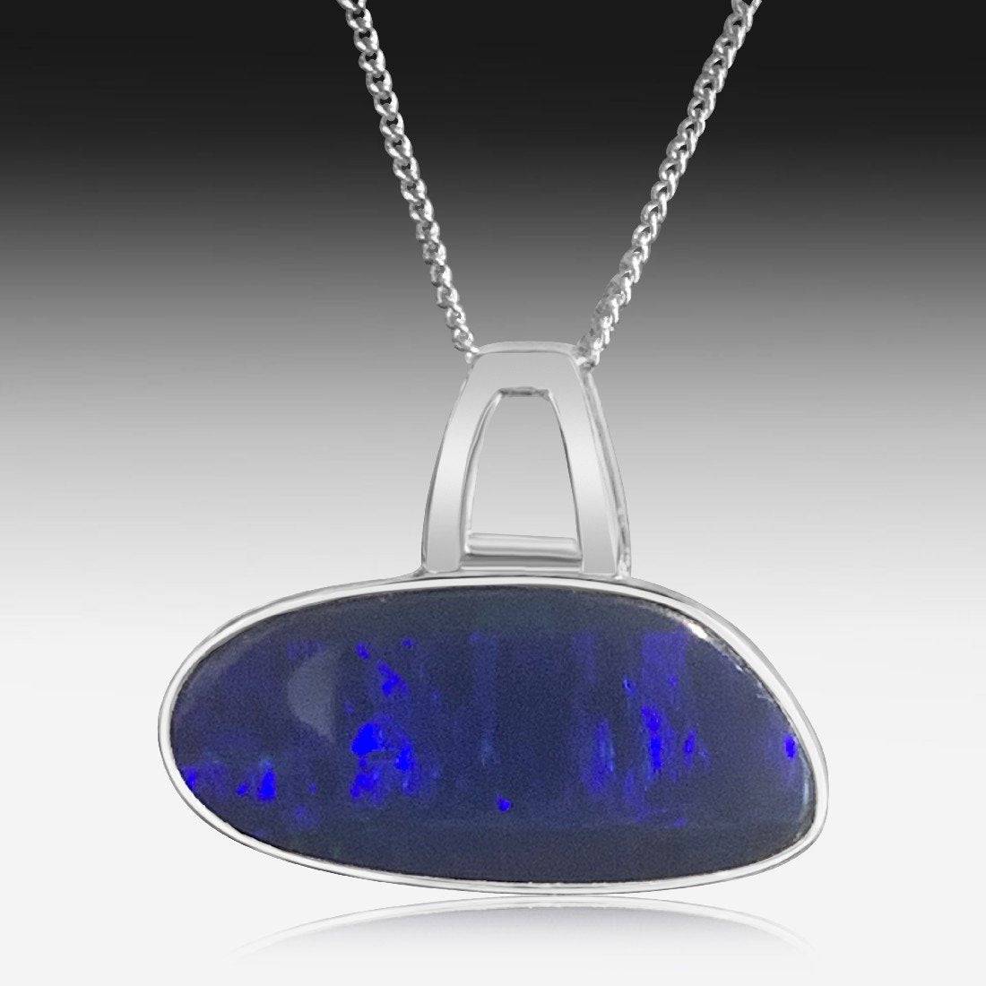 Sterling Silver Opal pendant - Masterpiece Jewellery Opal & Gems Sydney Australia | Online Shop