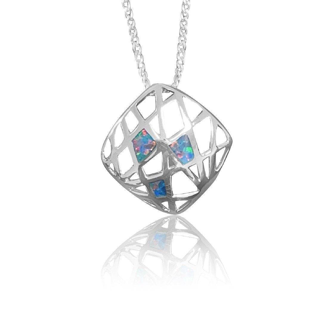 Sterling Silver Opal pendant - Masterpiece Jewellery Opal & Gems Sydney Australia | Online Shop