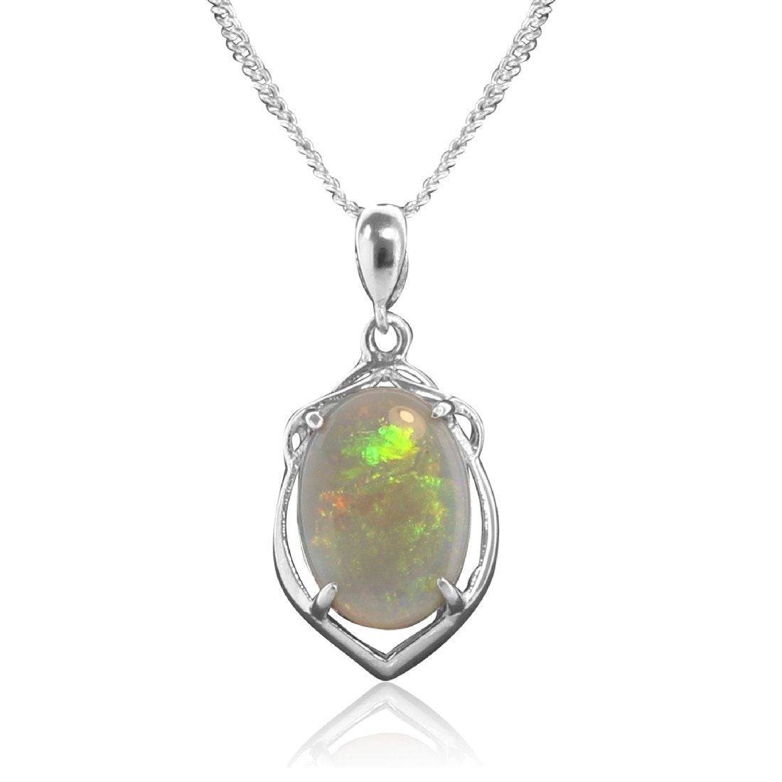 Sterling Silver Opal pendant - Masterpiece Jewellery Opal & Gems Sydney Australia | Online Shop