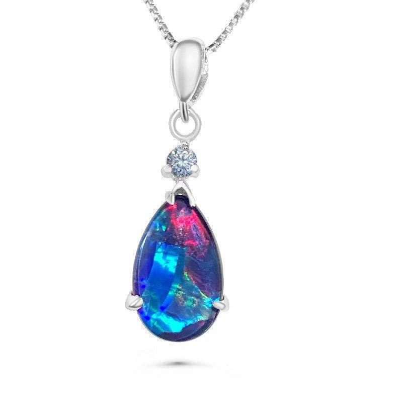 Sterling Silver Opal triplet pendant - Masterpiece Jewellery Opal & Gems Sydney Australia | Online Shop