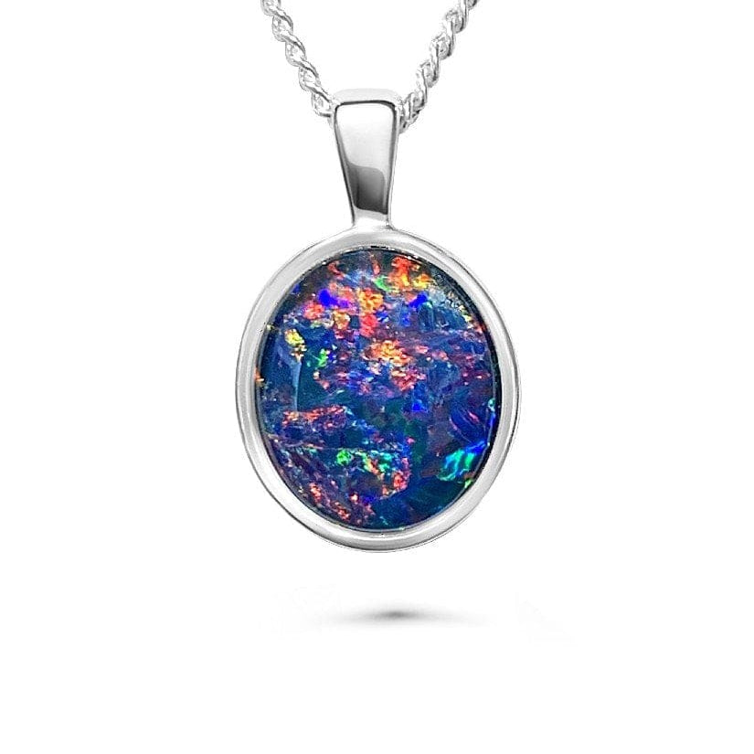 Sterling Silver Opal triplet pendant - Masterpiece Jewellery Opal & Gems Sydney Australia | Online Shop