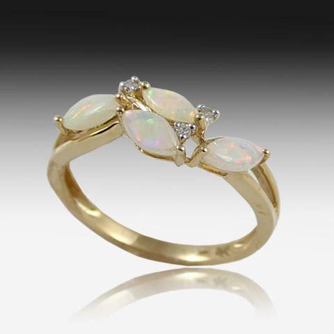 14kt Yellow Gold Opal ring - Masterpiece Jewellery Opal & Gems Sydney Australia | Online Shop