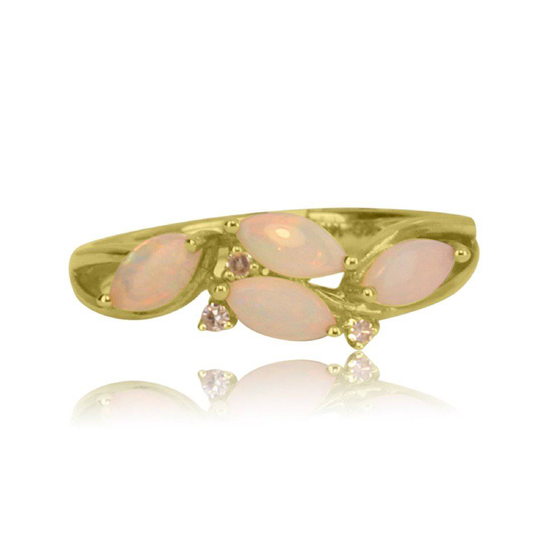 14kt Yellow Gold Opal ring - Masterpiece Jewellery Opal & Gems Sydney Australia | Online Shop