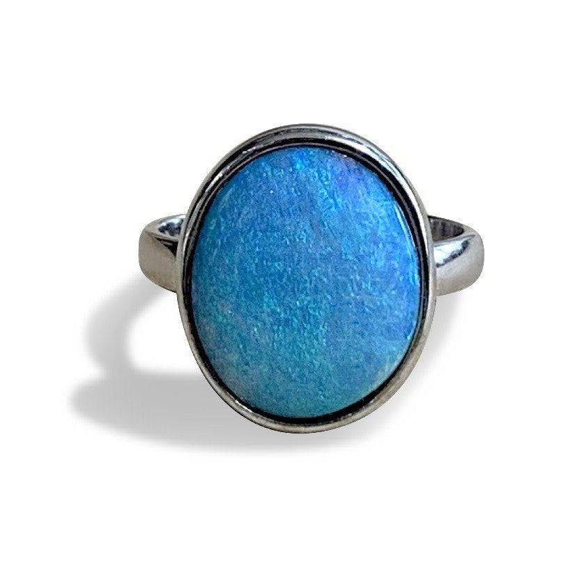 18kt White Gold Boulder Opal ring - Masterpiece Jewellery Opal & Gems Sydney Australia | Online Shop