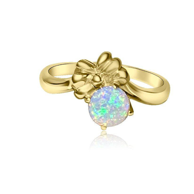 18kt Yellow Gold Black Opal ring - Masterpiece Jewellery Opal & Gems Sydney Australia | Online Shop