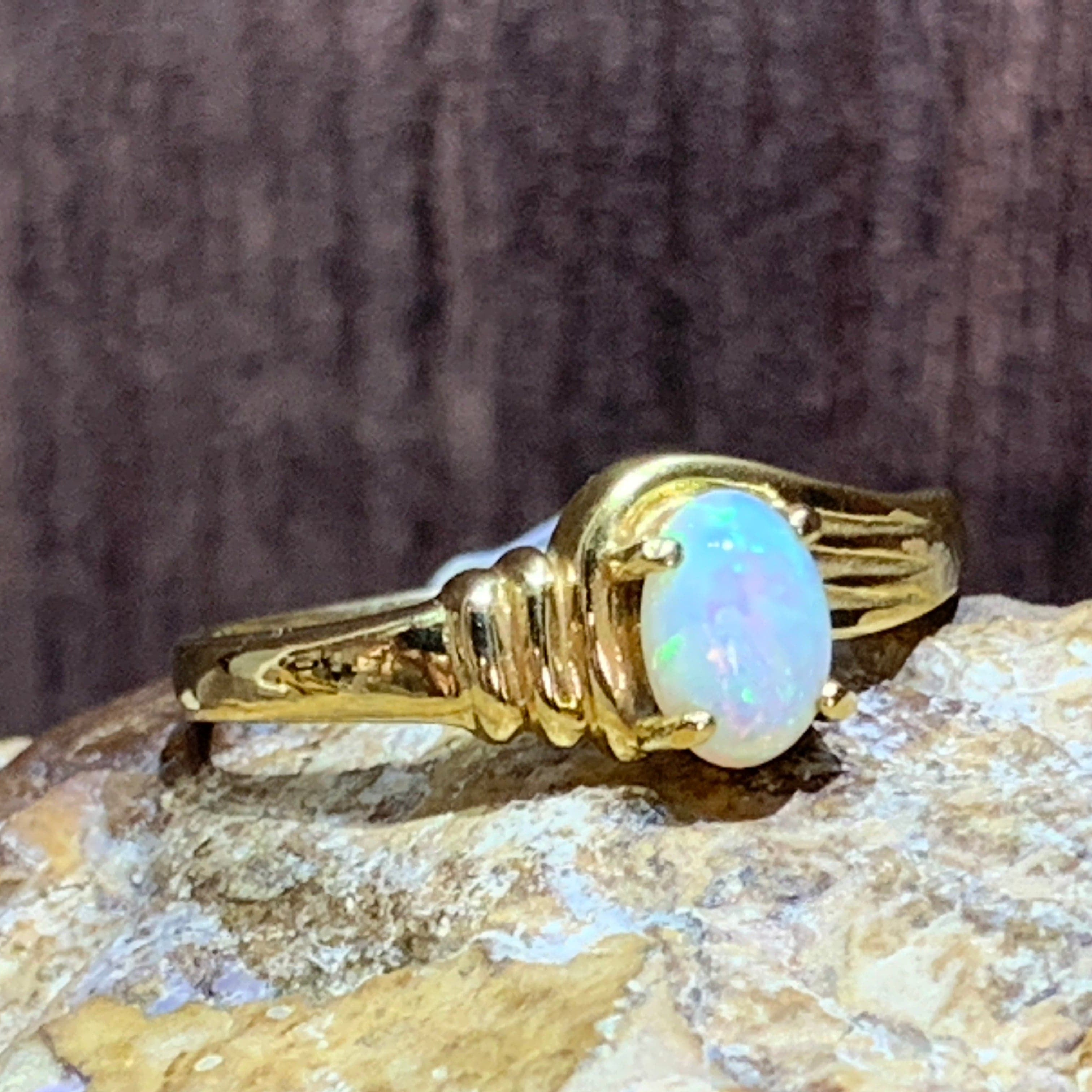 18kt Yellow Gold fancy solitaire ring - Masterpiece Jewellery Opal & Gems Sydney Australia | Online Shop