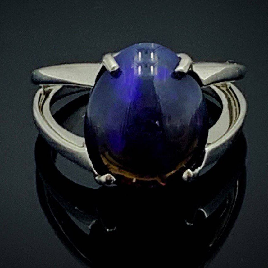 Sterling Silver Black Opal ring - Masterpiece Jewellery Opal & Gems Sydney Australia | Online Shop