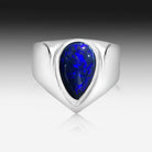 Sterling Silver Black Opal ring - Masterpiece Jewellery Opal & Gems Sydney Australia | Online Shop
