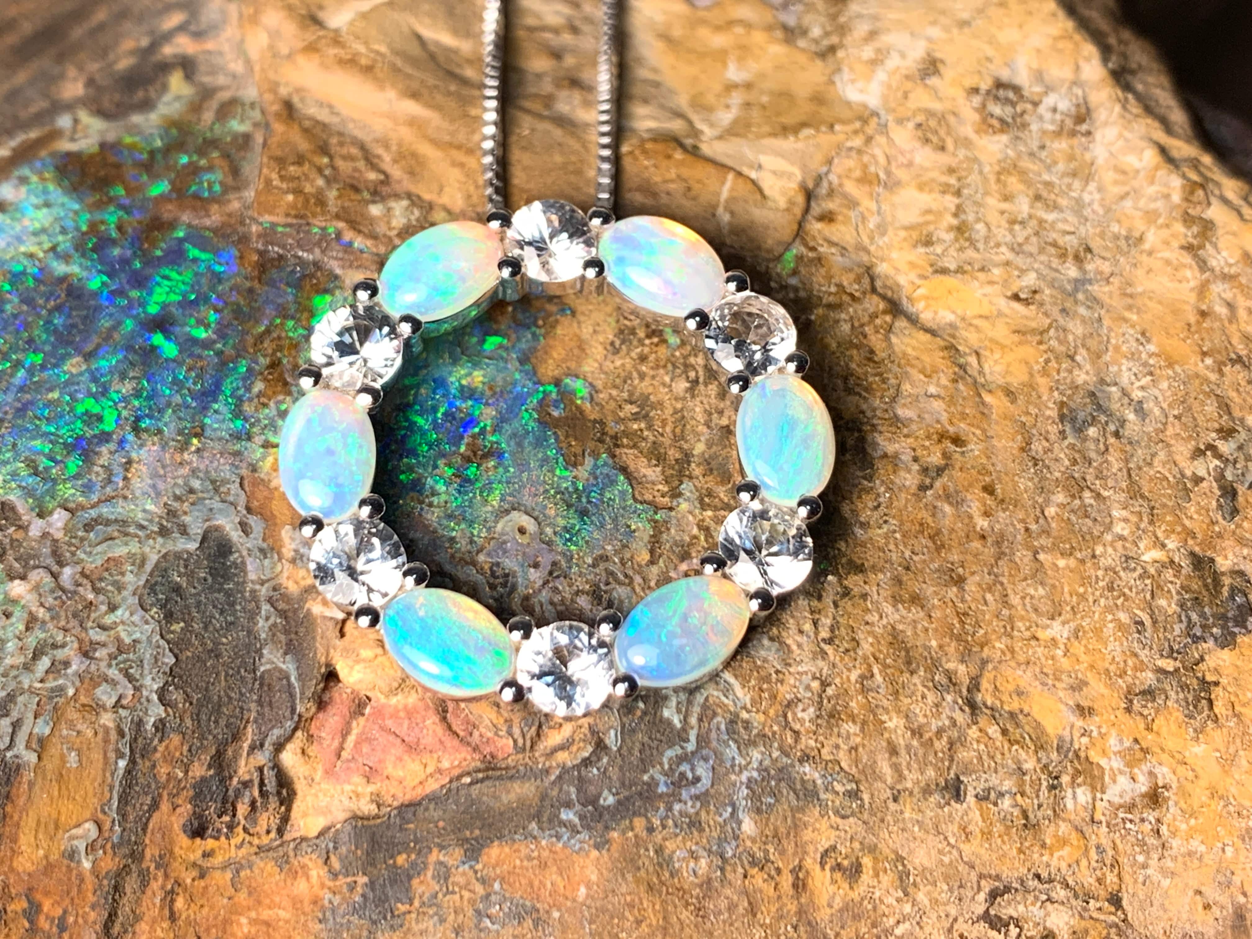 14kt White Gold circle of life - Masterpiece Jewellery Opal & Gems Sydney Australia | Online Shop