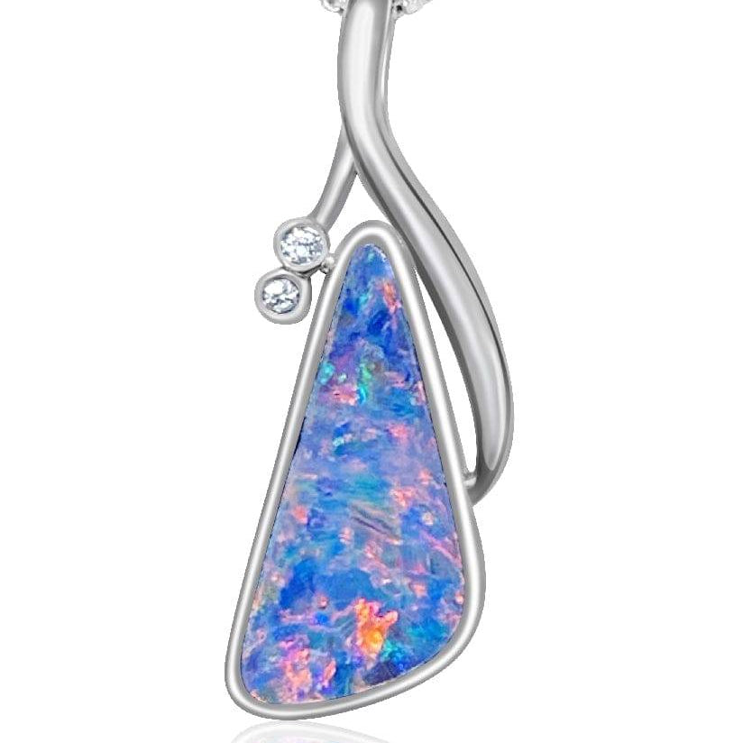 Sterling Silver Opal pendant - Masterpiece Jewellery Opal & Gems Sydney Australia | Online Shop