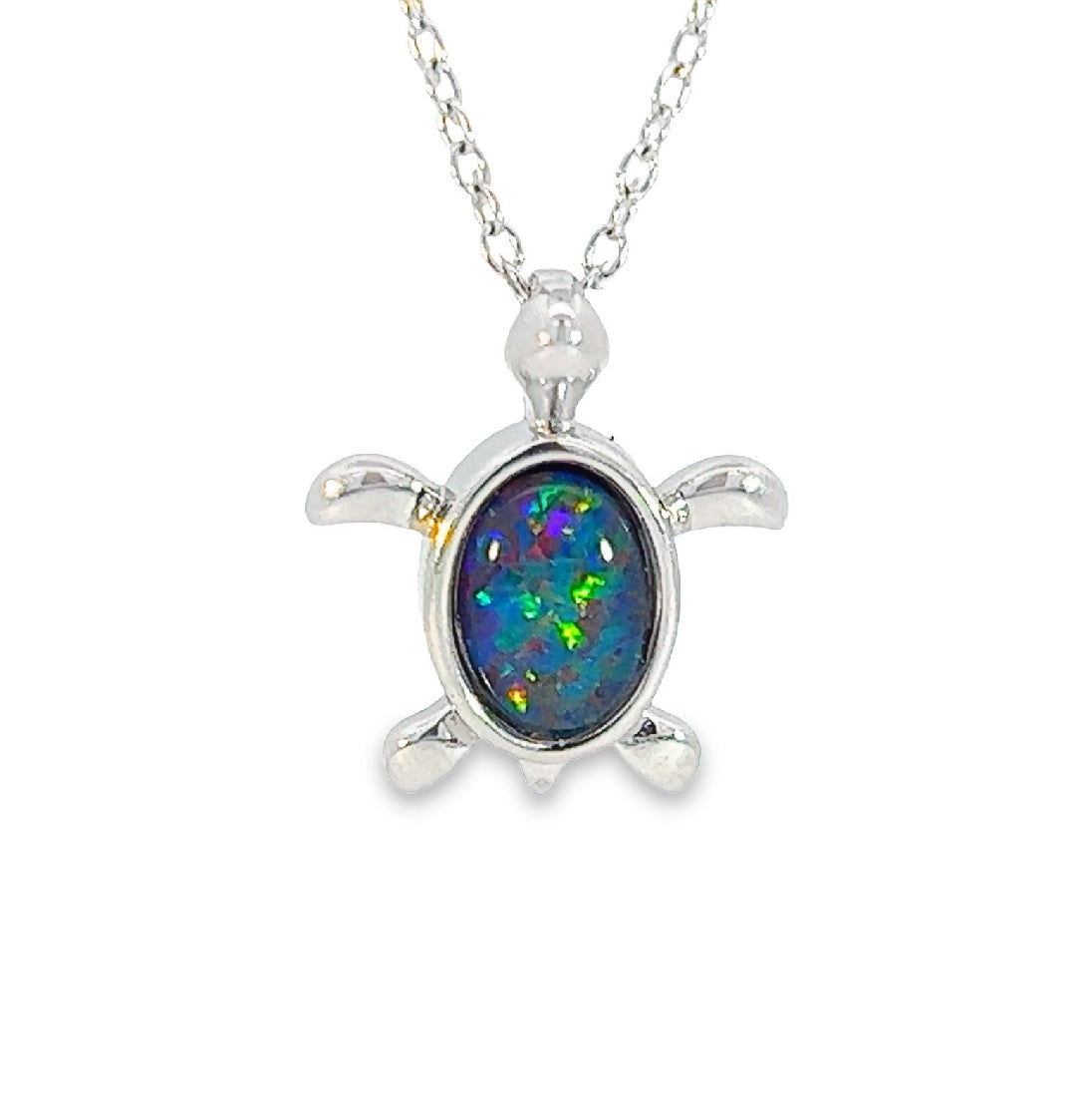 Sterling Silver Turtle design Opal pendant - Masterpiece Jewellery Opal & Gems Sydney Australia | Online Shop