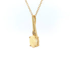 Gold plated drop style 8x6mm White Opal pendant - Masterpiece Jewellery Opal & Gems Sydney Australia | Online Shop