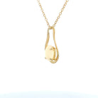 Gold Plated 8x6mm White Opal teardrop loop design pendant - Masterpiece Jewellery Opal & Gems Sydney Australia | Online Shop